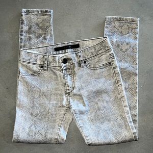 Joe's Jeans | Silver Metallic Snakeskin Jeggings